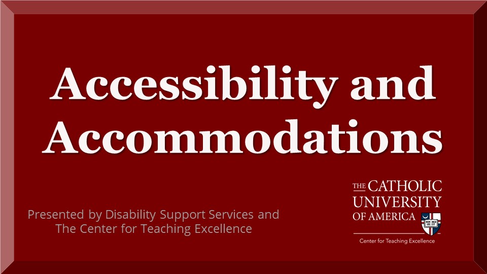 Button for Accessibility and accommodation video