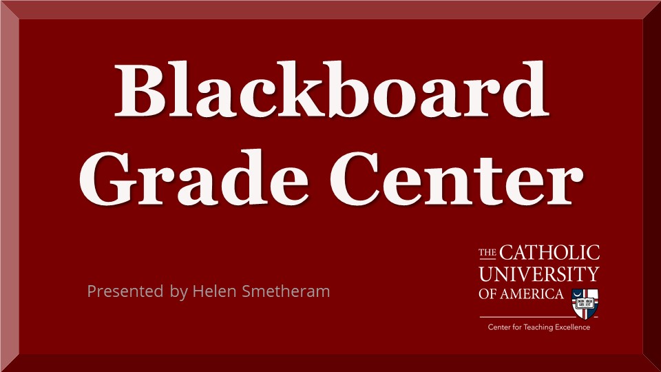 blackboard grade center button