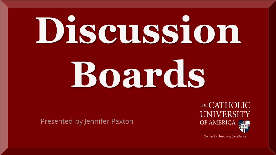 discussion boards button