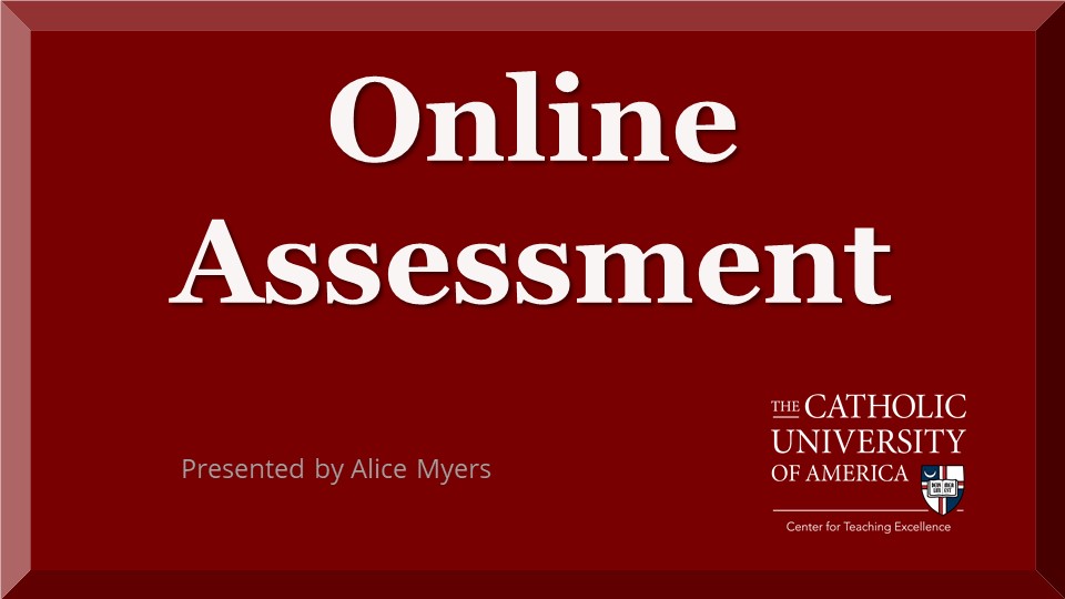 online assessment button