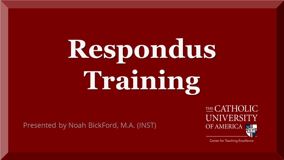 respondus training button