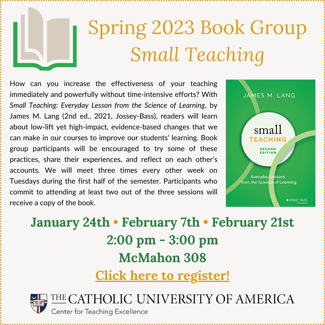 This is a flier with information about the book club. That same information is repeated in text to the side of the image.