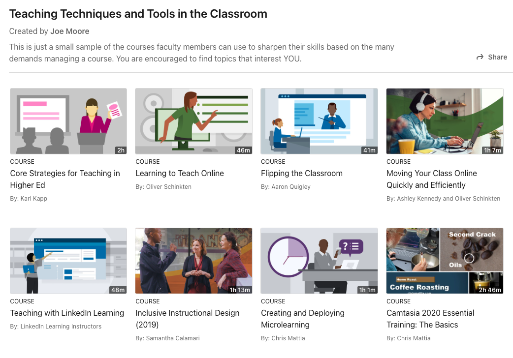 Click on this screenshot of the teaching techniques and tools in the classroom collection to access it